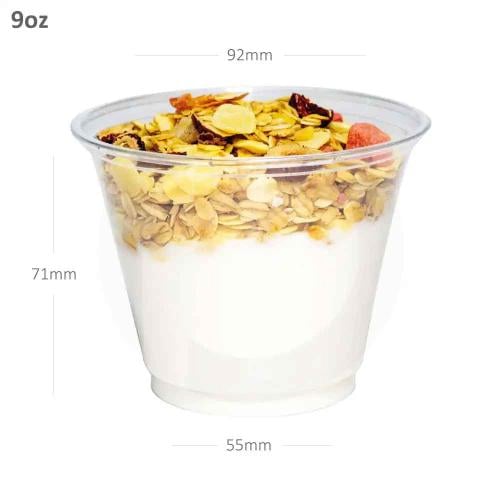 كوب ايس كريم 9 اونص بلاستيك شفاف 1000 حبة