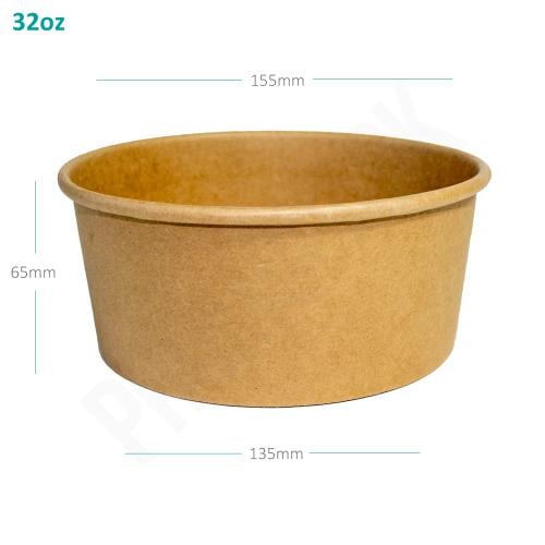 علبة سلطة  32 اونص ورق كرافت 200 حبة