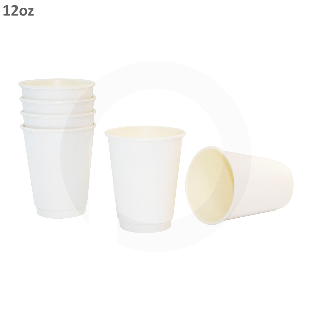 King Zak 00742 Paper Hot Cups & Lids, 12 oz, Tan (Pack of 30 Sets) - Win  Depot