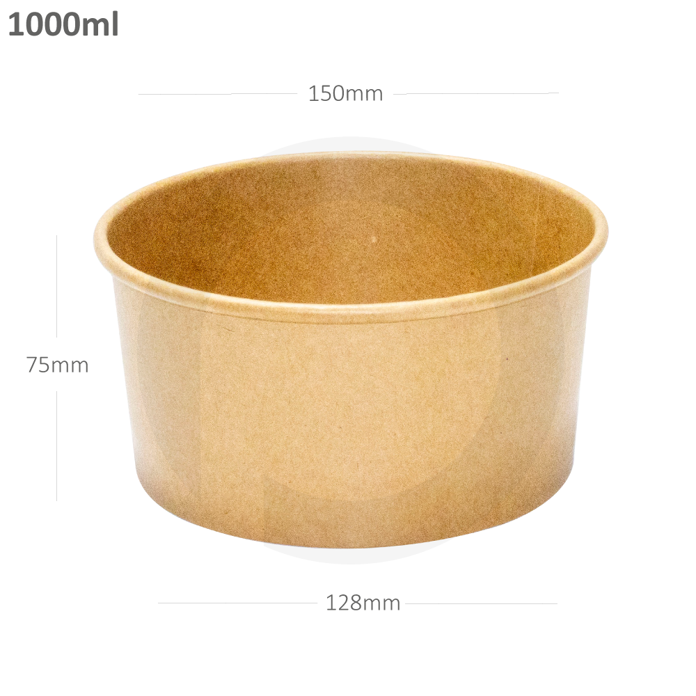 1000ml Kraft Paper Salad Bowl 300/ctn