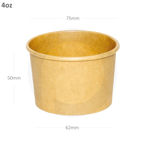 4oz Kraft Paper Ice Cream Cup 1000/ctn