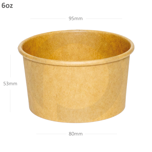 6oz Kraft Paper Ice Cream Cup 1000/ctn