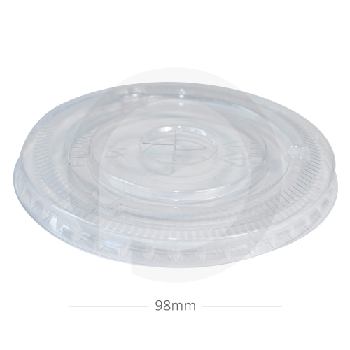98mm PET Plastic X Hole Flat Lid 1000/ctn