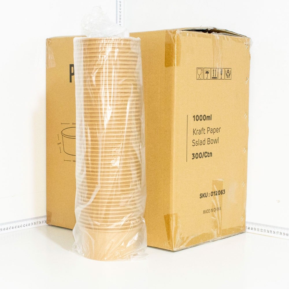 1000ml Kraft Paper Salad Bowl 300/ctn