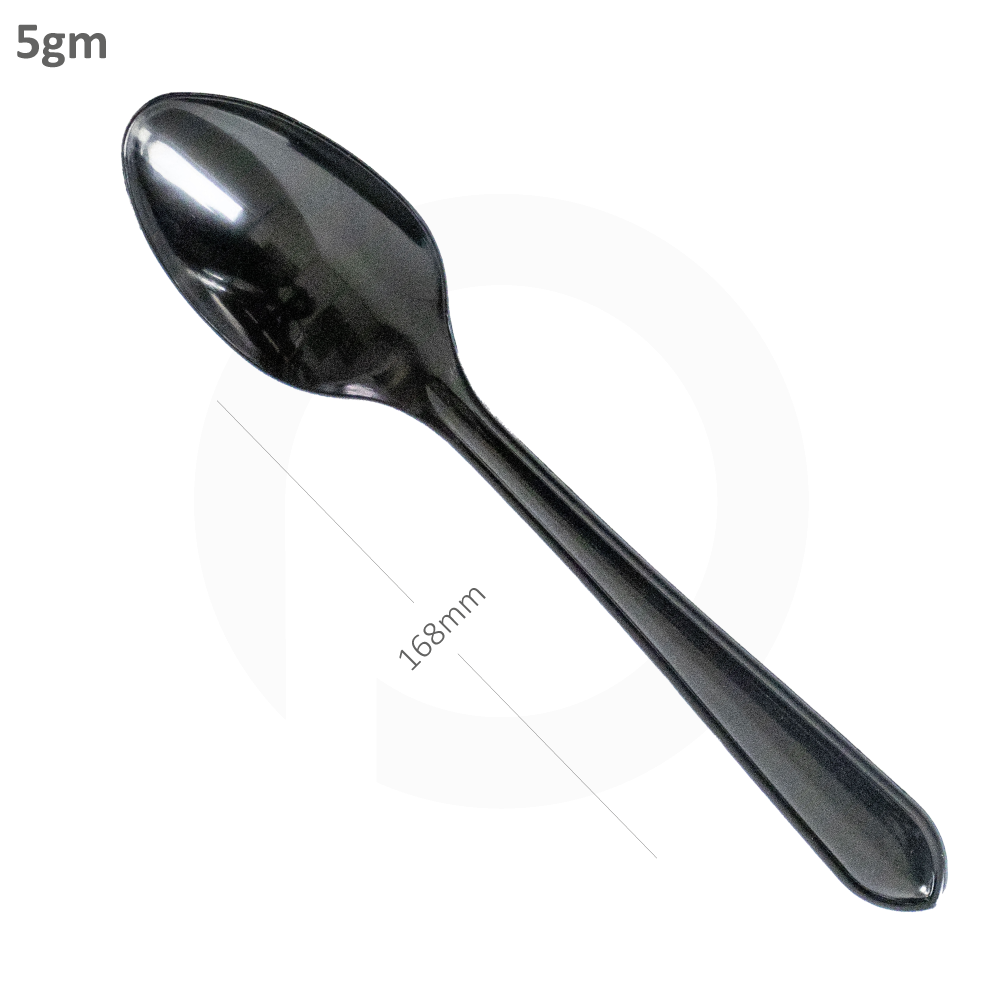 Plastic Spoons - Black Disposable Spoons