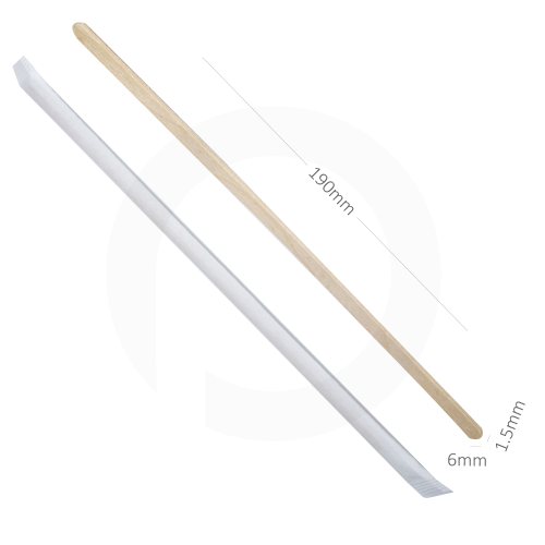 محراك قهوة 190 مم خشبي بغلاف ورقي 2000 حبة