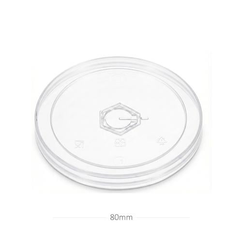 غطاء كوب 80 مم بلاستيك شفاف حراري بفتحة 1000 حبة