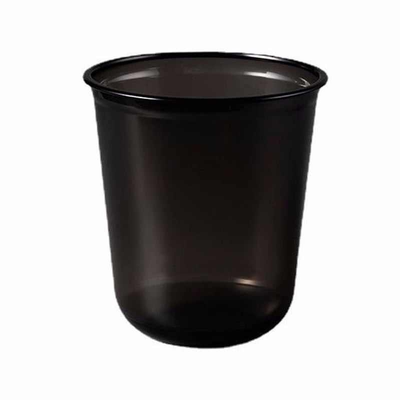 Black - 12oz/90mm PET Plastic U Shape Cup 1000/ctn