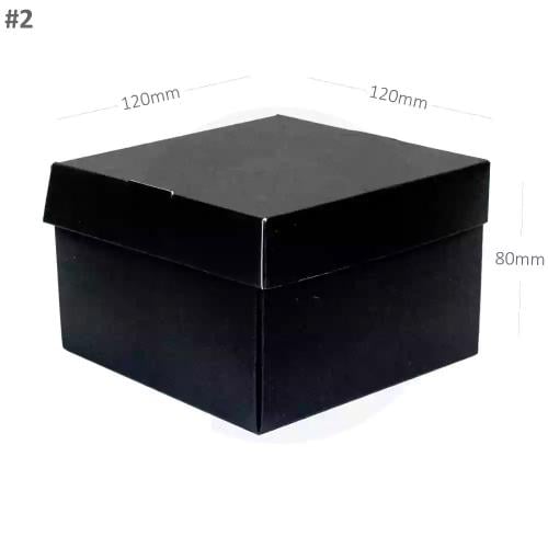 Black - #2 R Top & Bottom Connected White Paper Box 200/ctn