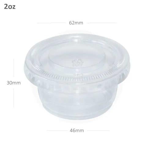 علبة صوص 2 اونص بلاستيك شفاف بغطاء بلاستيك شفاف 2000 حبه