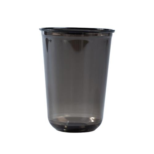 Black - 16oz/500ml PET Plastic U Shape Cup 1000/ctn