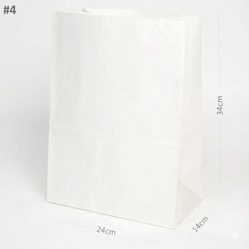 كيس #4 ورق أبيض بدون يد  200 حبة