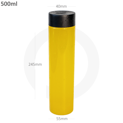 500ml PET Plastic Bottle with Black PP Cap 100/ctn