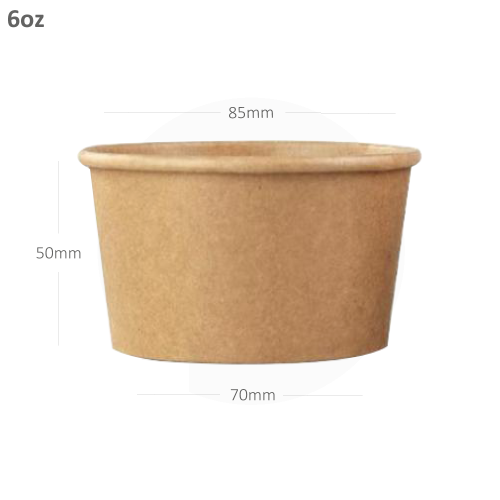 6oz Kraft Paper Ice Cream Cup 1000/ctn