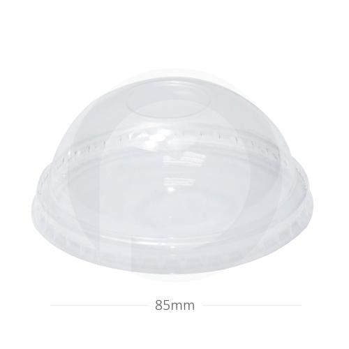 85mm PET Plastic No Hole Dome Lid 1000/ctn