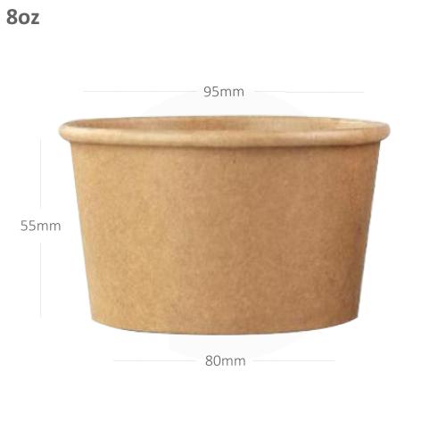 8oz Kraft Paper Ice Cream Cup 1000/ctn