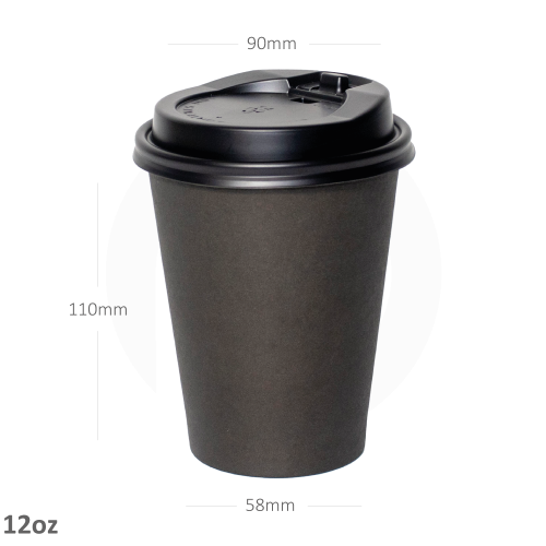 Black - 8oz White Paper Soup Cup 500/ctn - MJDPAK Disposables Food