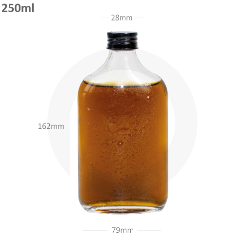 250ml B Cold Brew Glass Bottle Black Alu Cap 40/ctn