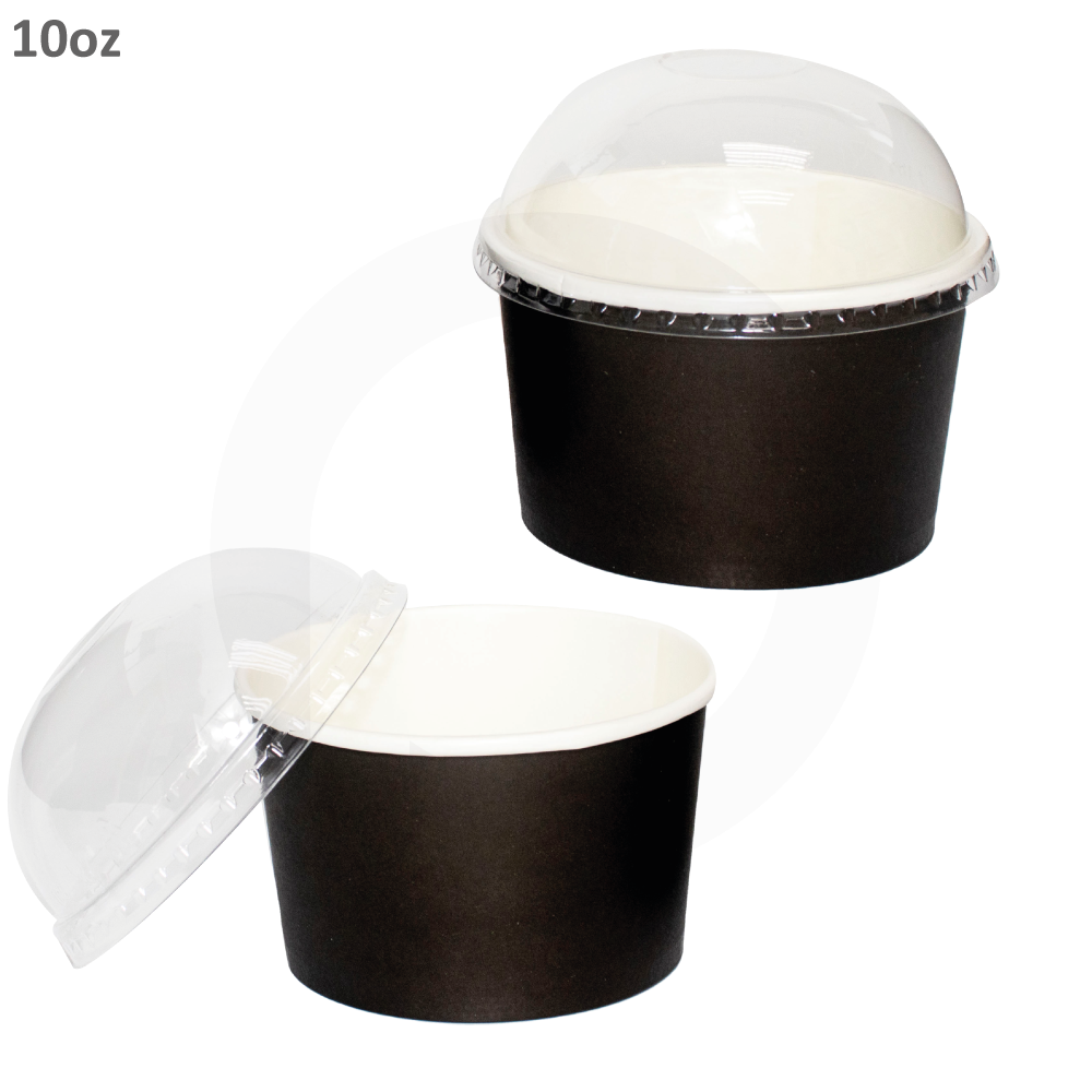 [1000 Pack] 10oz Disposable White Paper Coffee Cups with Black Dome Lids and Protective Corrugated Cup Sleeves - Perfect Disposable Travel Mug for