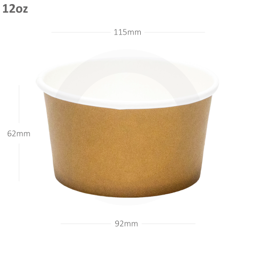 كوب شوربة 12 اونص بني ورق ابيض 500 حبة