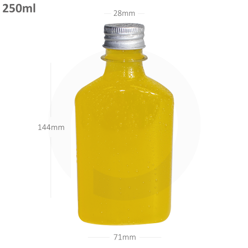 قارورة قهوة باردة 250 مل بلاستيك شفاف بغطاء الومنيوم 210 حبة