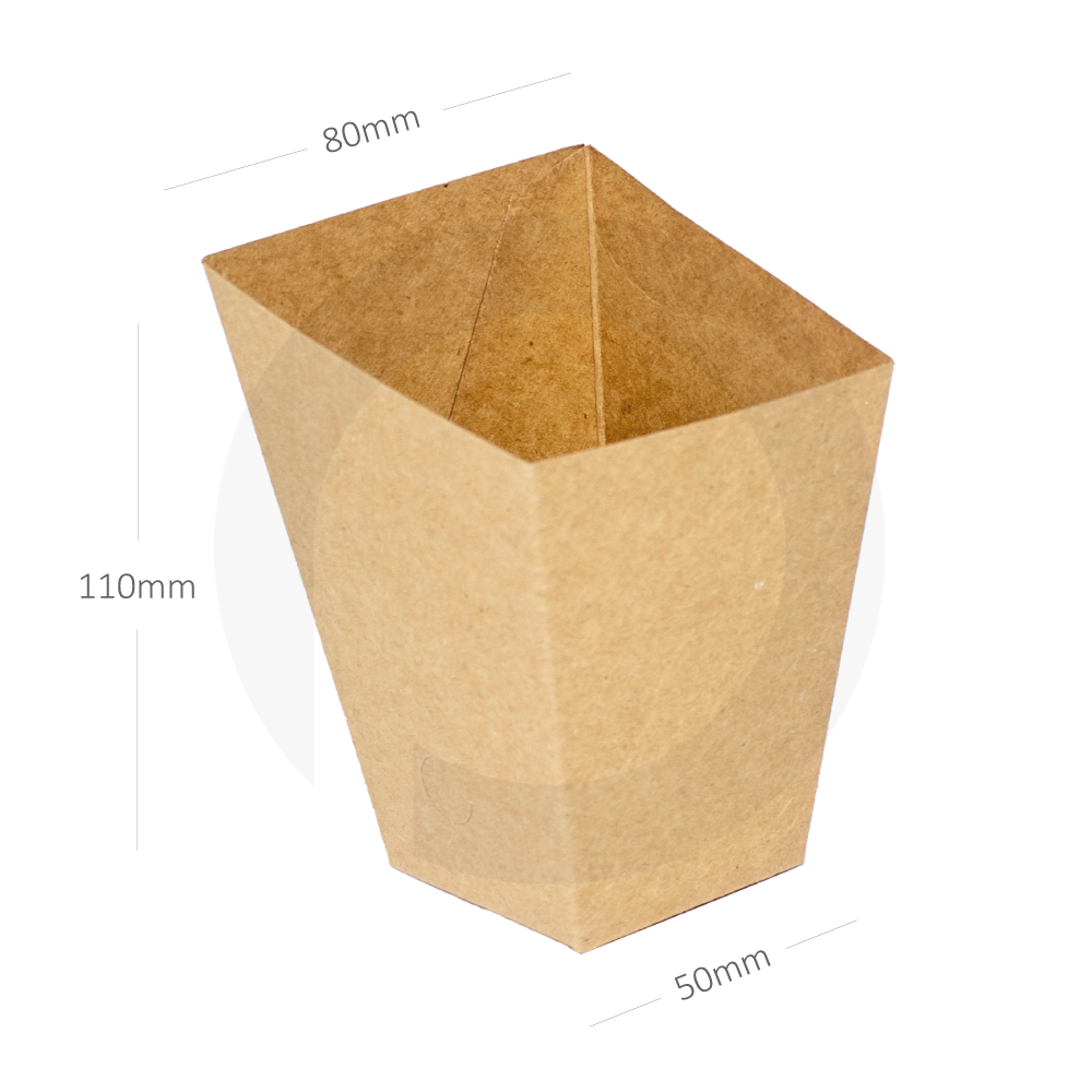 Fries White Paper Box mm 500/ctn - MJDPAK Disposables Food Packaging