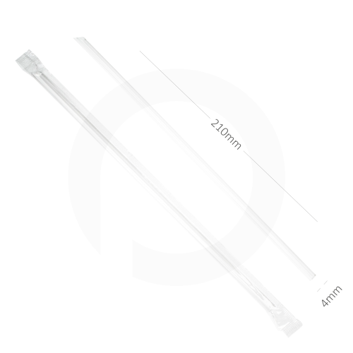 مزاز 4×210 مم بلاستيك شفاف بغلاف بلاستيك شفاف 4000 حبة