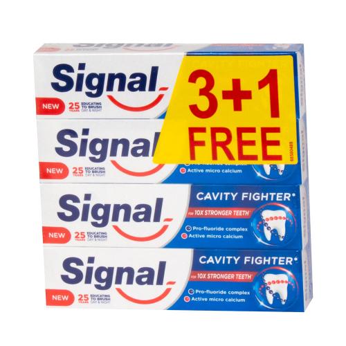 سيجنال معجون اسنان مبيض 75مل 3+1 مجانا