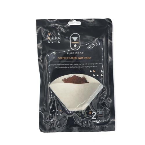 فلتر مرشحات القهوة مقاس 2 كرت 40كيس