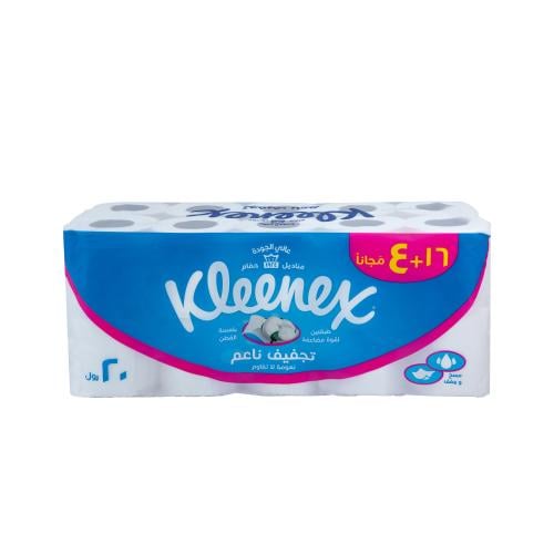 كلينكس ورق حمام دري سوفت 16+4 مجان