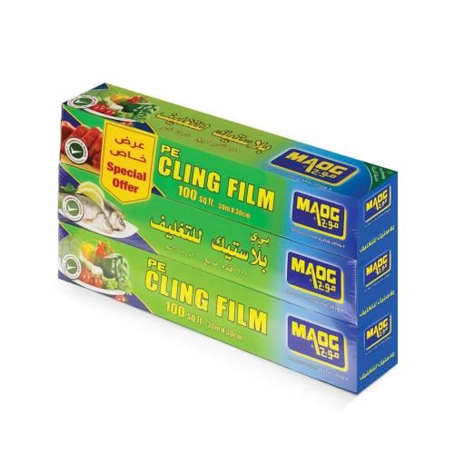 موج بلاستيك للتغليف 100 قدم 30 م × 30 سم عرض خاص 3 حبات