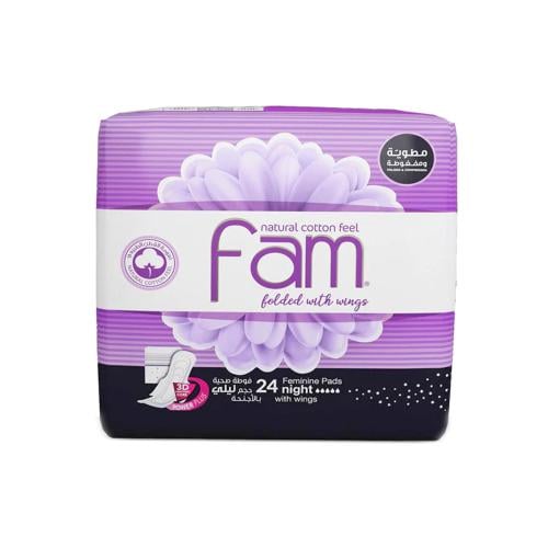 فام فوط نسائية الليلية بالاجنحة 24 فوطة