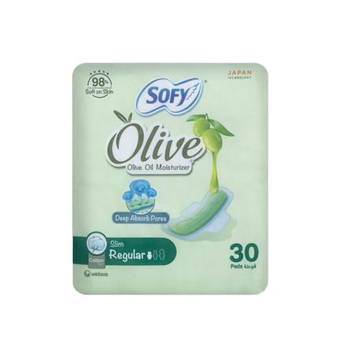 سوفي فوط صحية بزيت الزيتون عادي 30فوطة