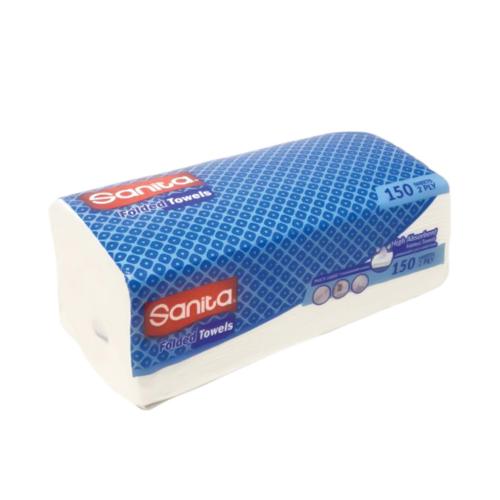 سانيتا فولديد تاول ورق تنشيف 150منديل