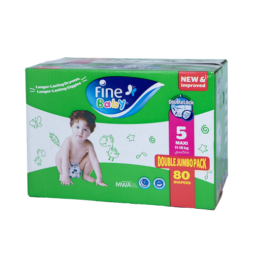 فاين بيبي حفاضات للاطفال مقاس 5 (2*40)