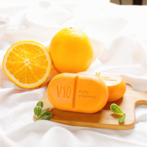 صابون فيتامين C و V10 لتفتيح وترطيب البشرة من سام باي مي,106جرام