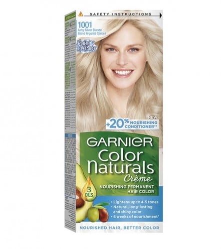 صبغة شعر أشقر فضي رمادي 1001 من غارنييه - 112 مل