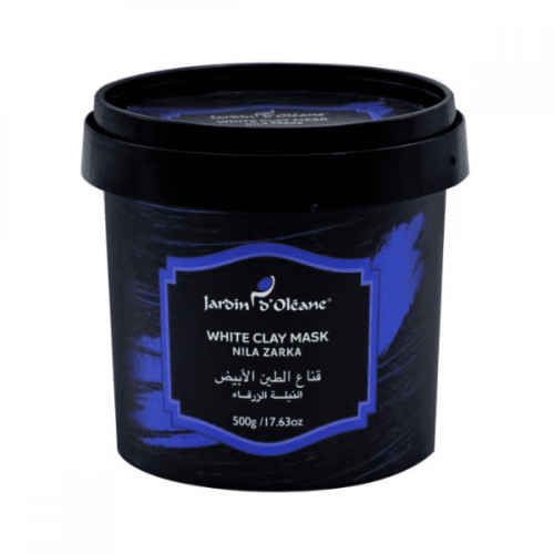 قناع الطين الابيض بالنيلة الزرقاء من جاردن اوليان - 500 جرام