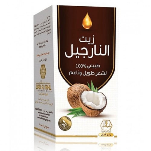 وادي النحل زيت النارجيل طبيعي 100٪ لشعر طويل وناعم - 125 مل