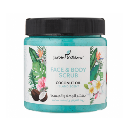 جاردن اوليان مقشر للوجه والجسم بزيت الكوكو وايسلند سانت - 500 مل