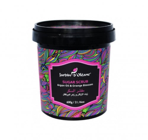 مقشر السكر بزهر البرتقال وزيت الارجان من جاردن اوليان - 600 جرام