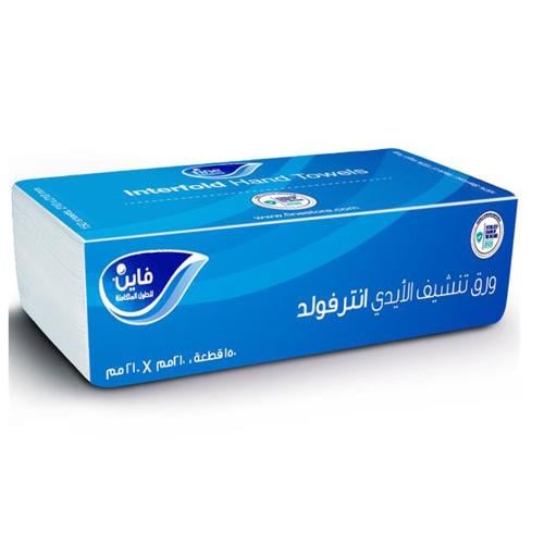 فاين ورق تنشيف انترفولد 21×21سم 150ورقة