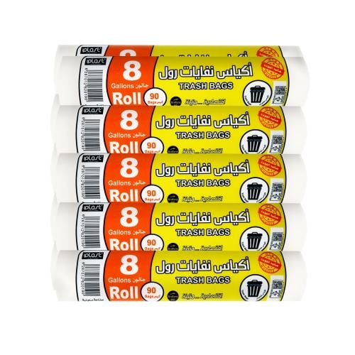 اي بلاست اكياس نفايات 8جالون 10 رول × 90 كيس