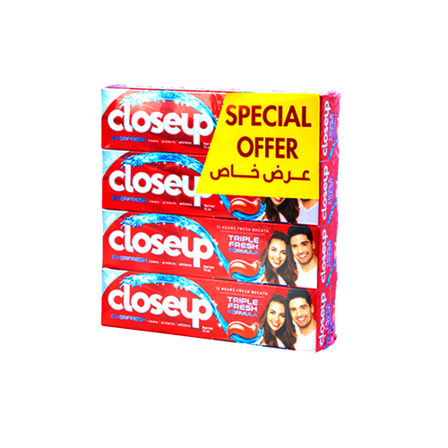 كلوس اب معجون اسنان احمر حار 75 مل 4 حبة عرض