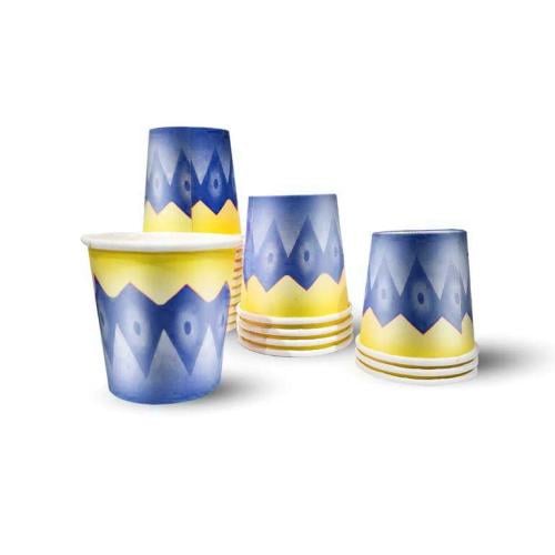 بيالة شاي ورق غضار 5.5 ازرق