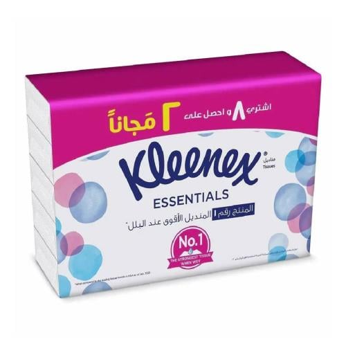 كلينكس مناديل وجه 130 منديل 8+2 مجان