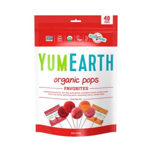 YumEarth, مصاصات عضوية، نكهات متنوعة، 40 مصاصة،  (241 جم)