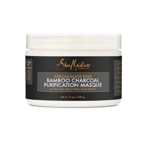 قناع الشعر تنقية الفحم صابون أسود أفريقي من شيا مويستشر  340 جرام