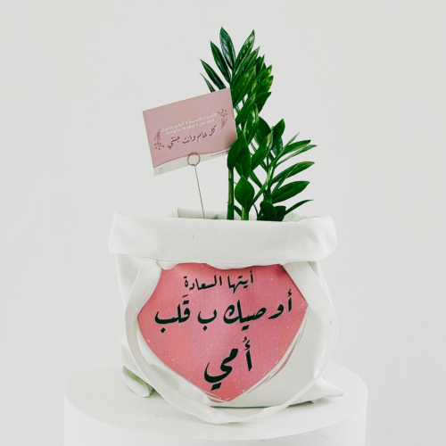 نبتة الزاميا مع حقيبة بتصميمك الخاص