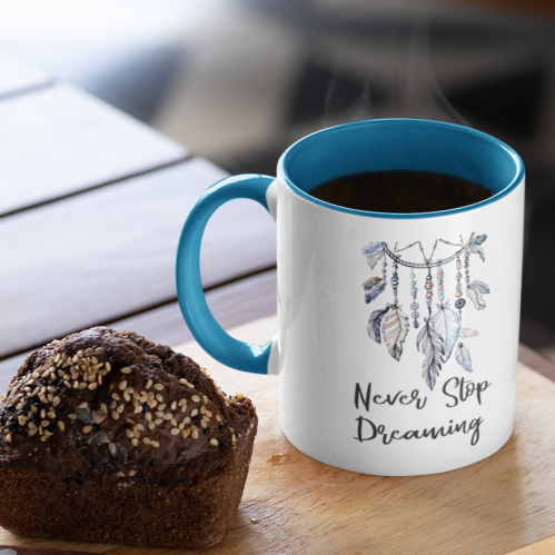 كوب never stop dreaming
